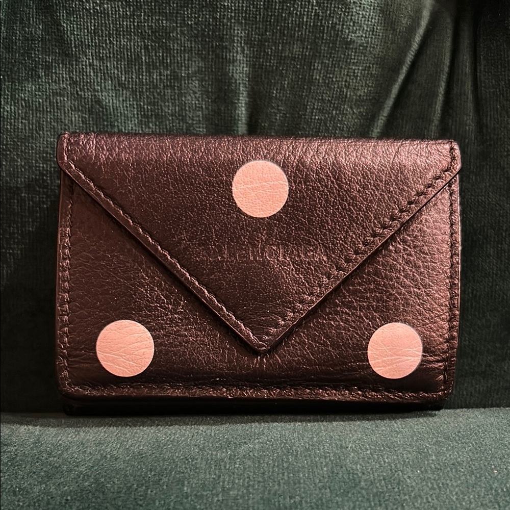 🚫SOLD🚫SOLD🚫 Balenciaga Papier Mini Polka Dot Wallet